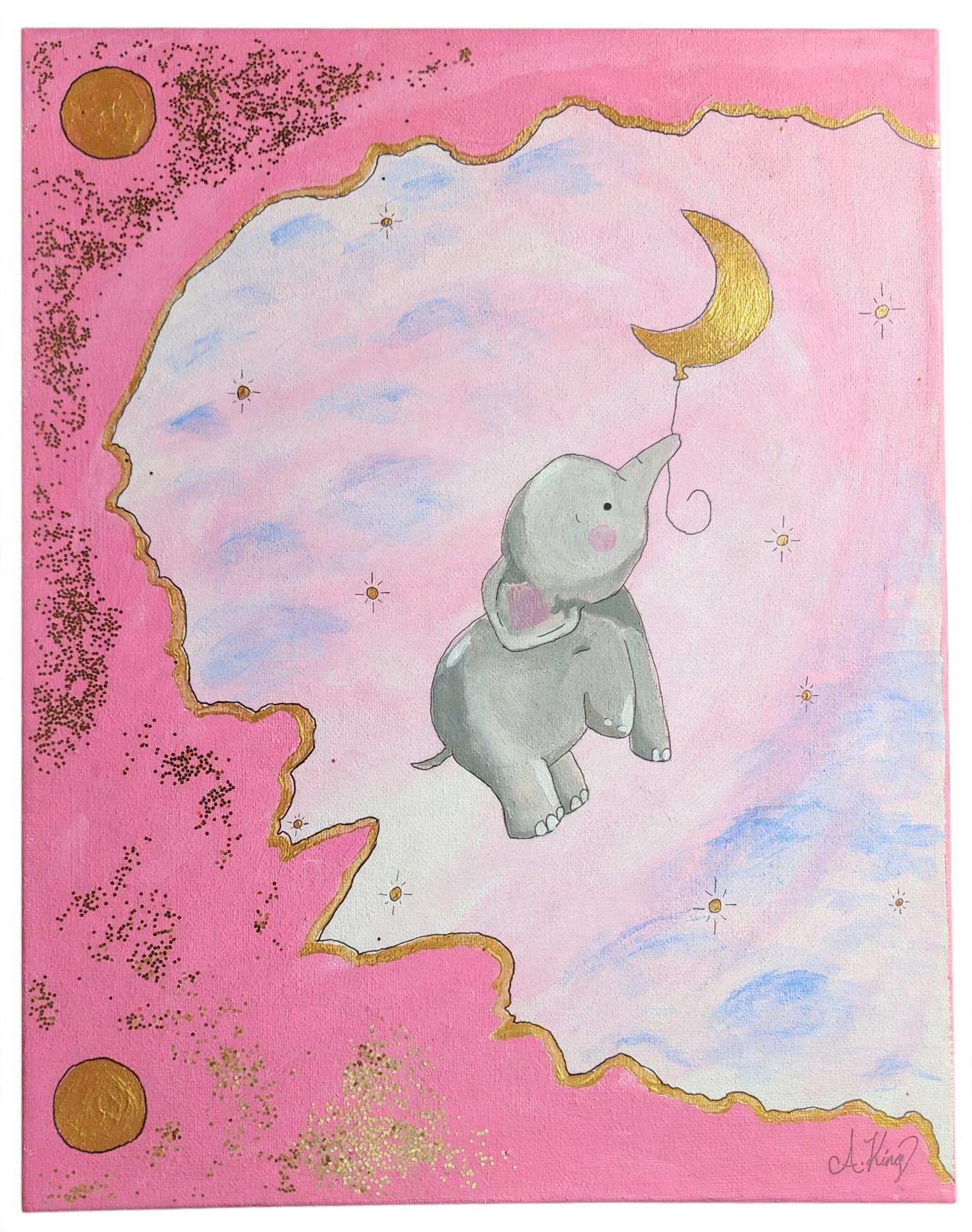 Moon Baby — Acrylic on canvas