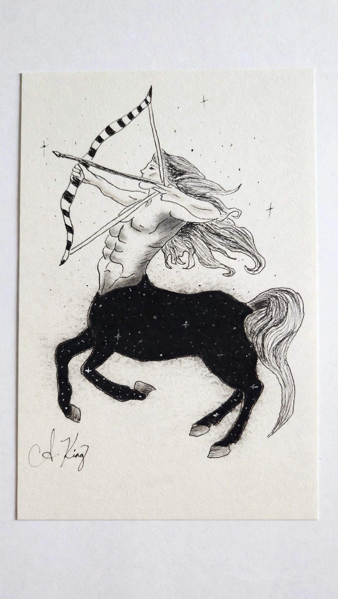 Sagittarius — Ink Pen & Charcoal