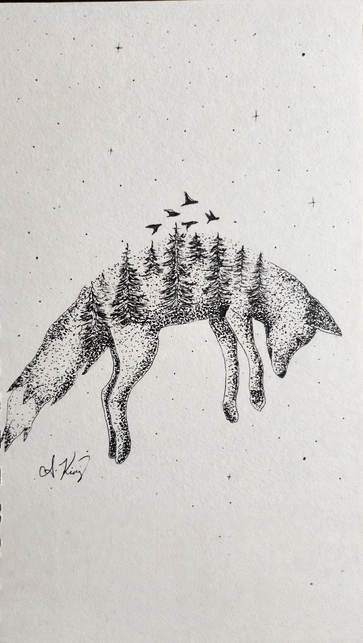 Pouncer — Stippled ink
