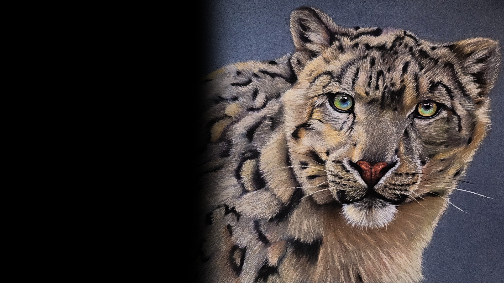 King of the Mountain — Pastel pencils on toned paper