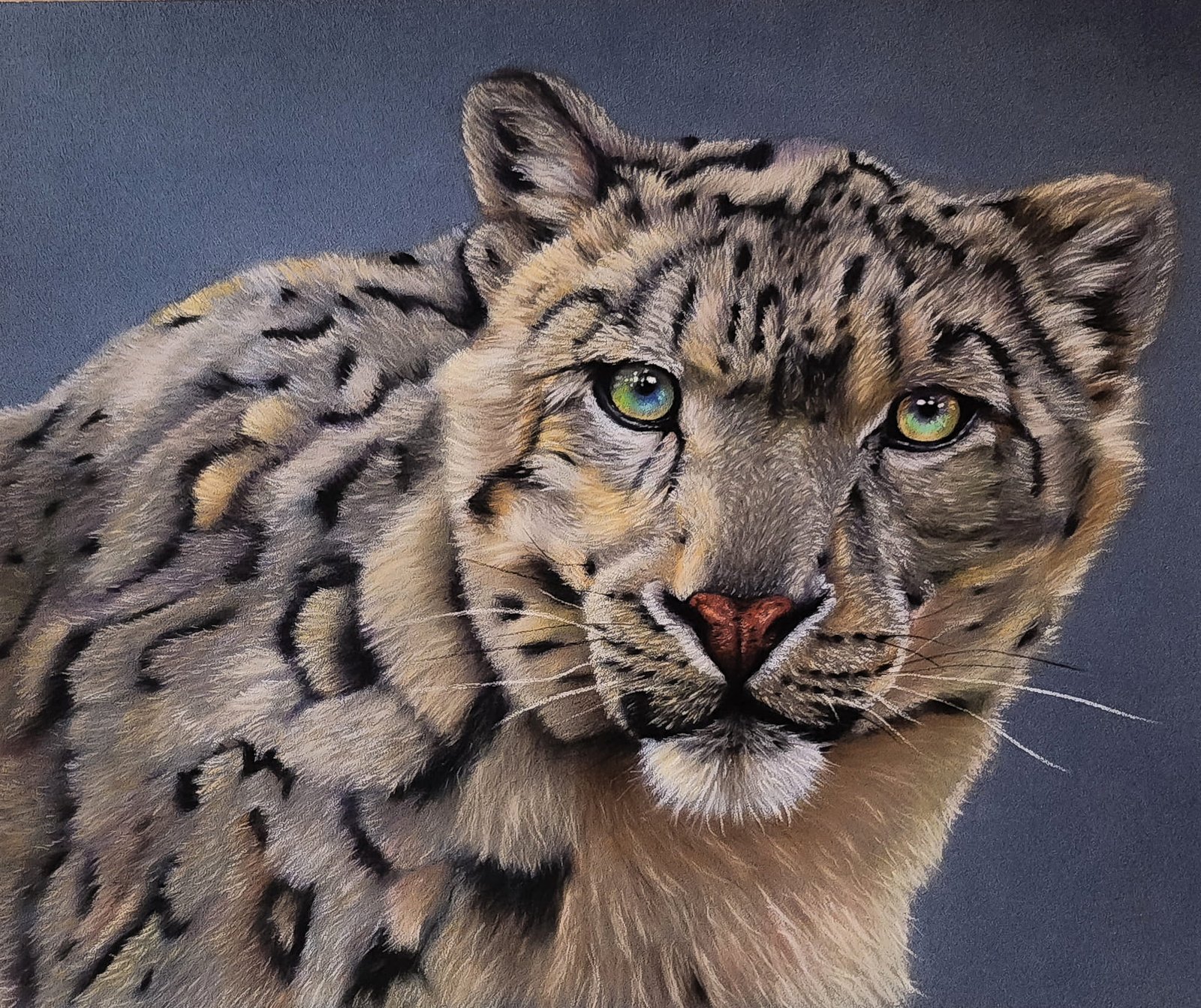 King of the Mountain — Pastel pencils on toned paper